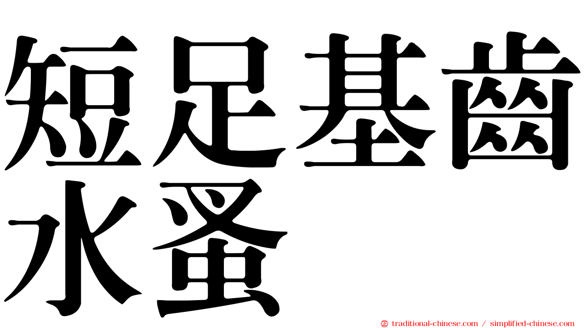短足基齒水蚤