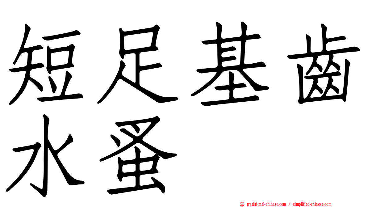 短足基齒水蚤