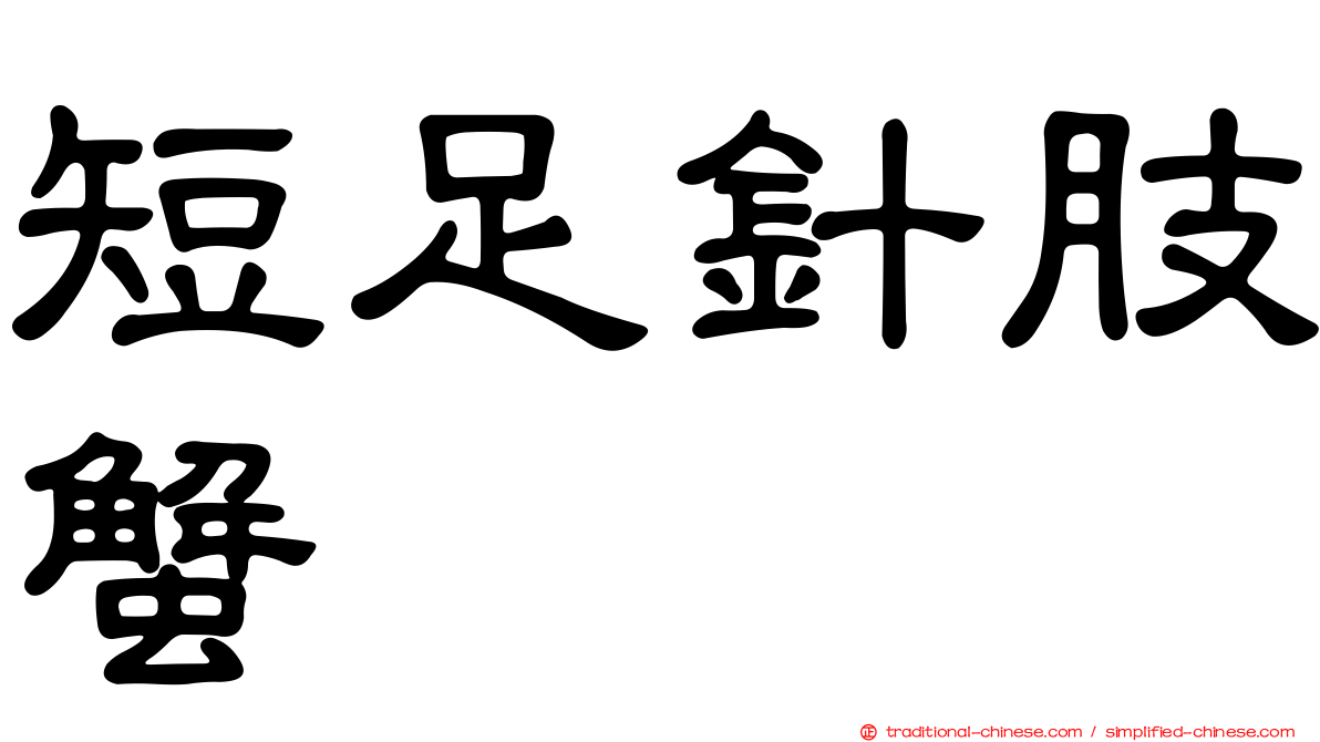 短足針肢蟹
