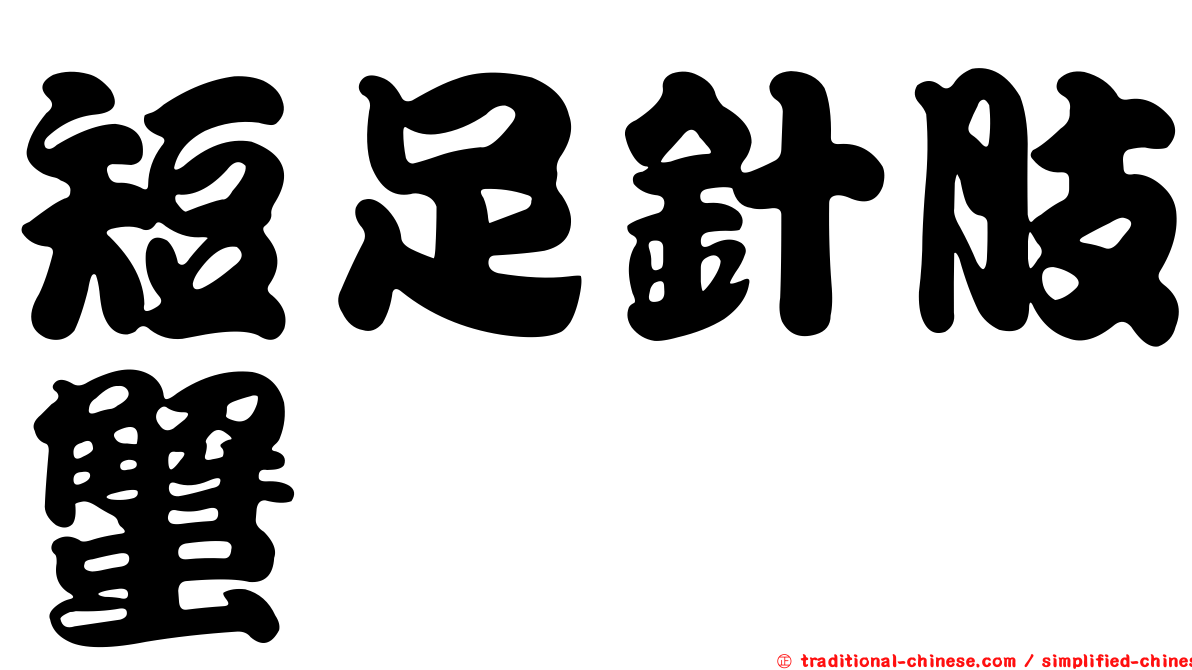 短足針肢蟹