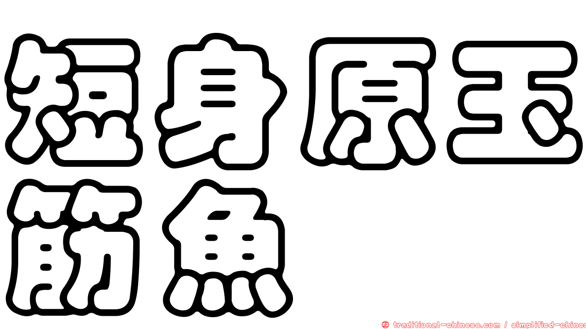 短身原玉筋魚