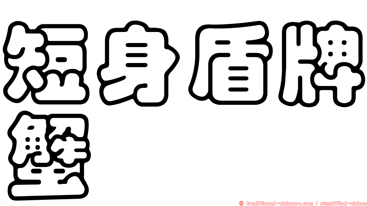 短身盾牌蟹