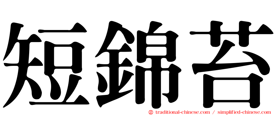 短錦苔