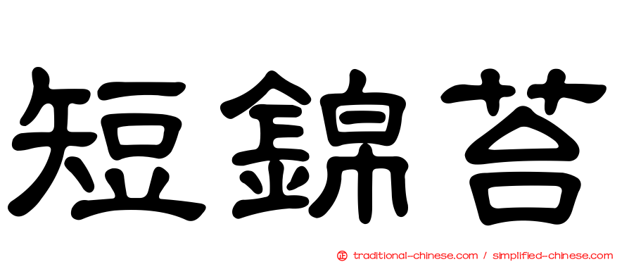 短錦苔