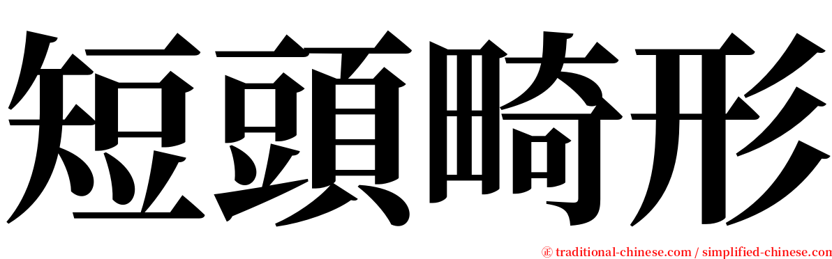 短頭畸形 serif font