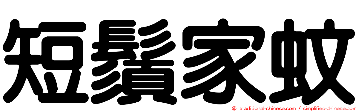短鬚家蚊