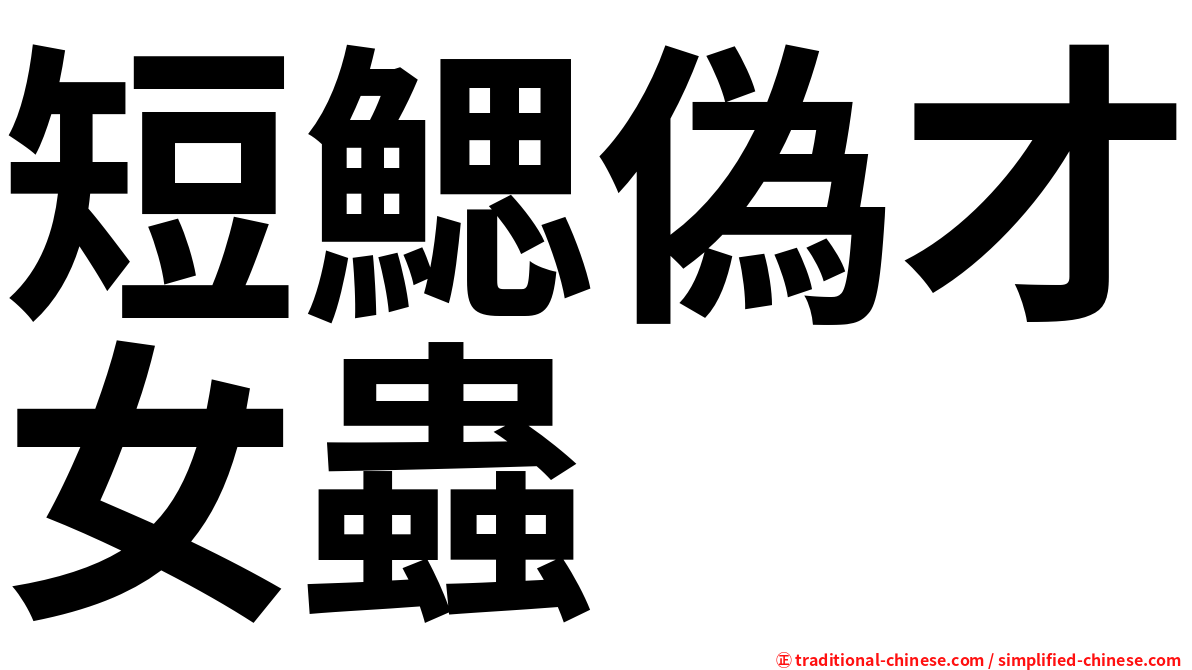 短鰓偽才女蟲