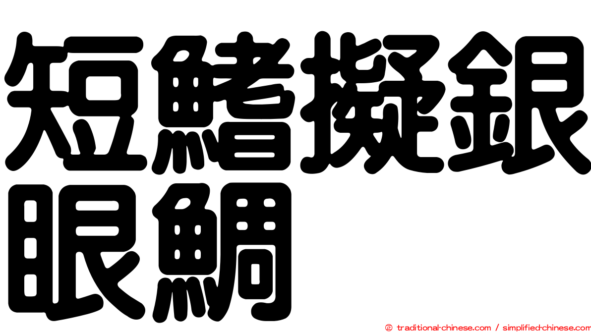 短鰭擬銀眼鯛
