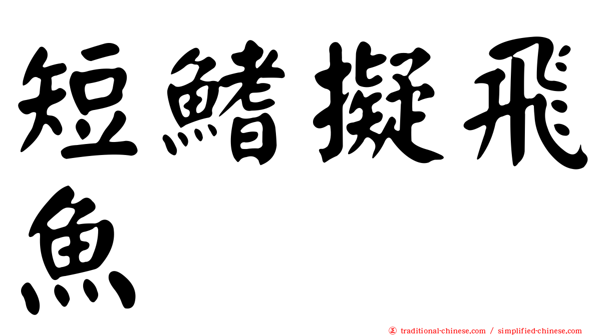 短鰭擬飛魚