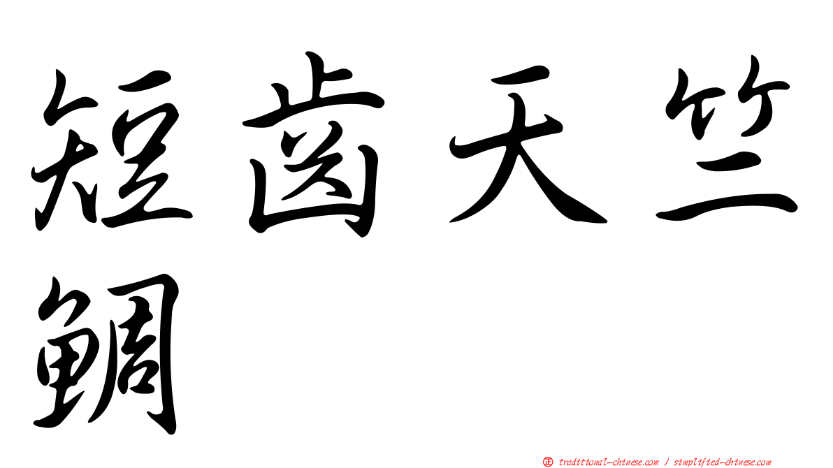 短齒天竺鯛