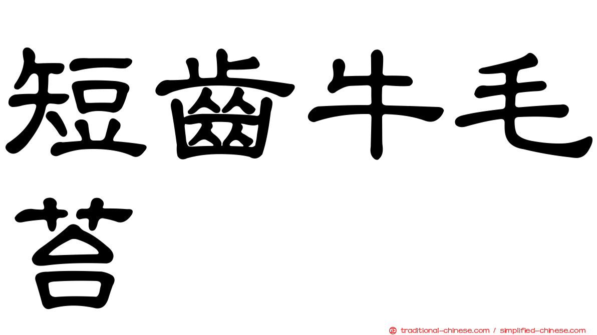 短齒牛毛苔
