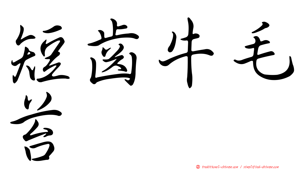 短齒牛毛苔