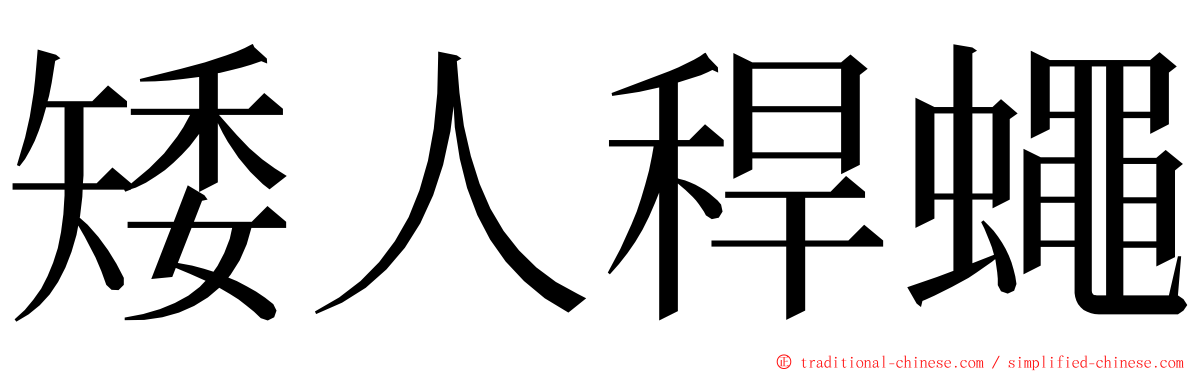 矮人稈蠅 ming font