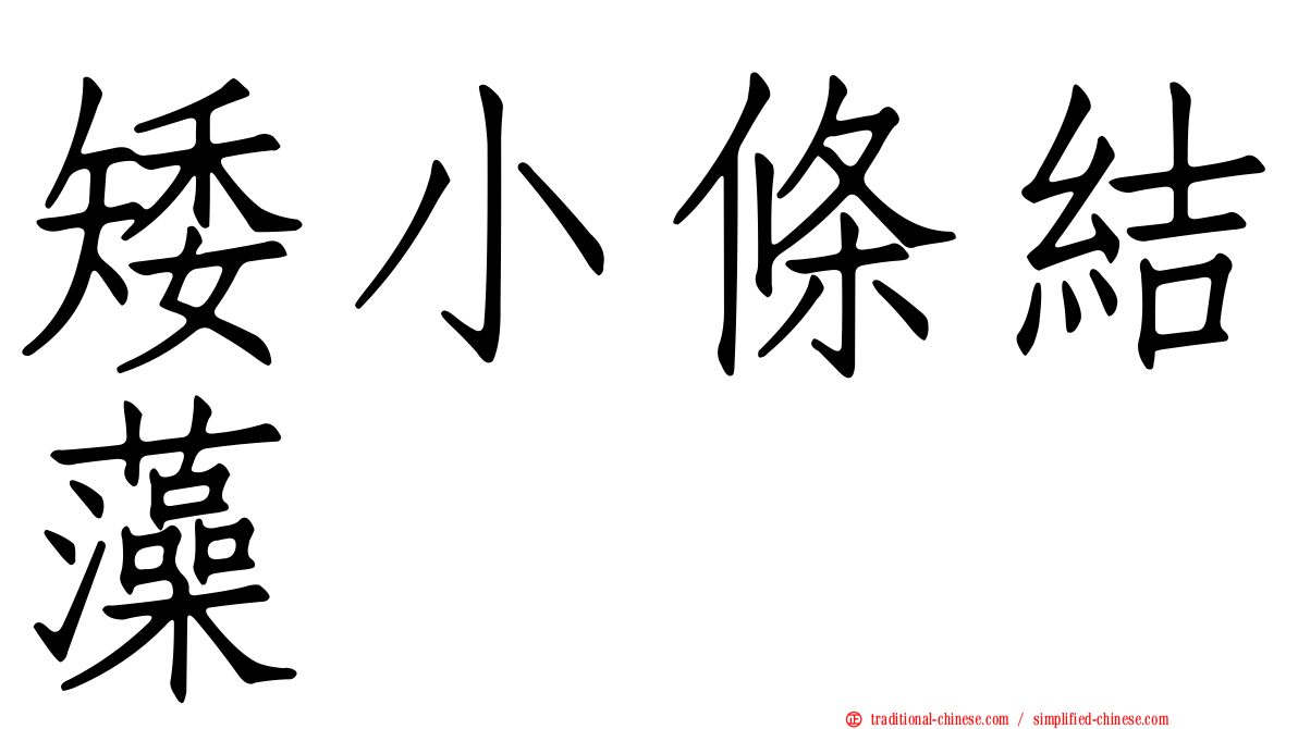 矮小條結藻