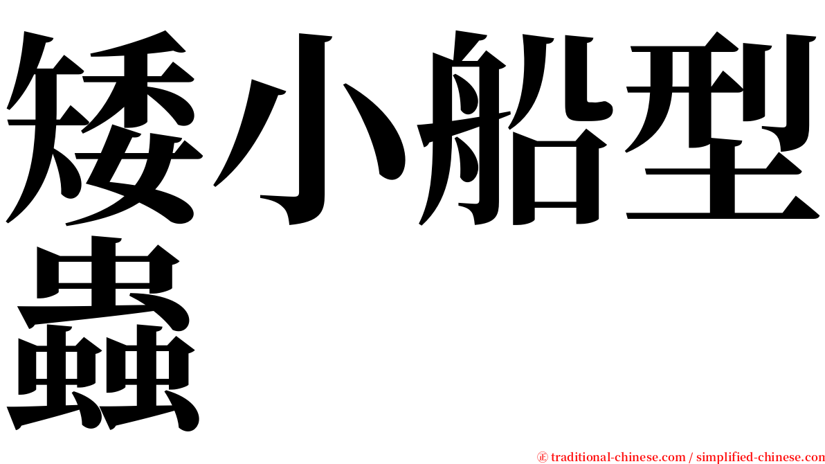 矮小船型蟲 serif font