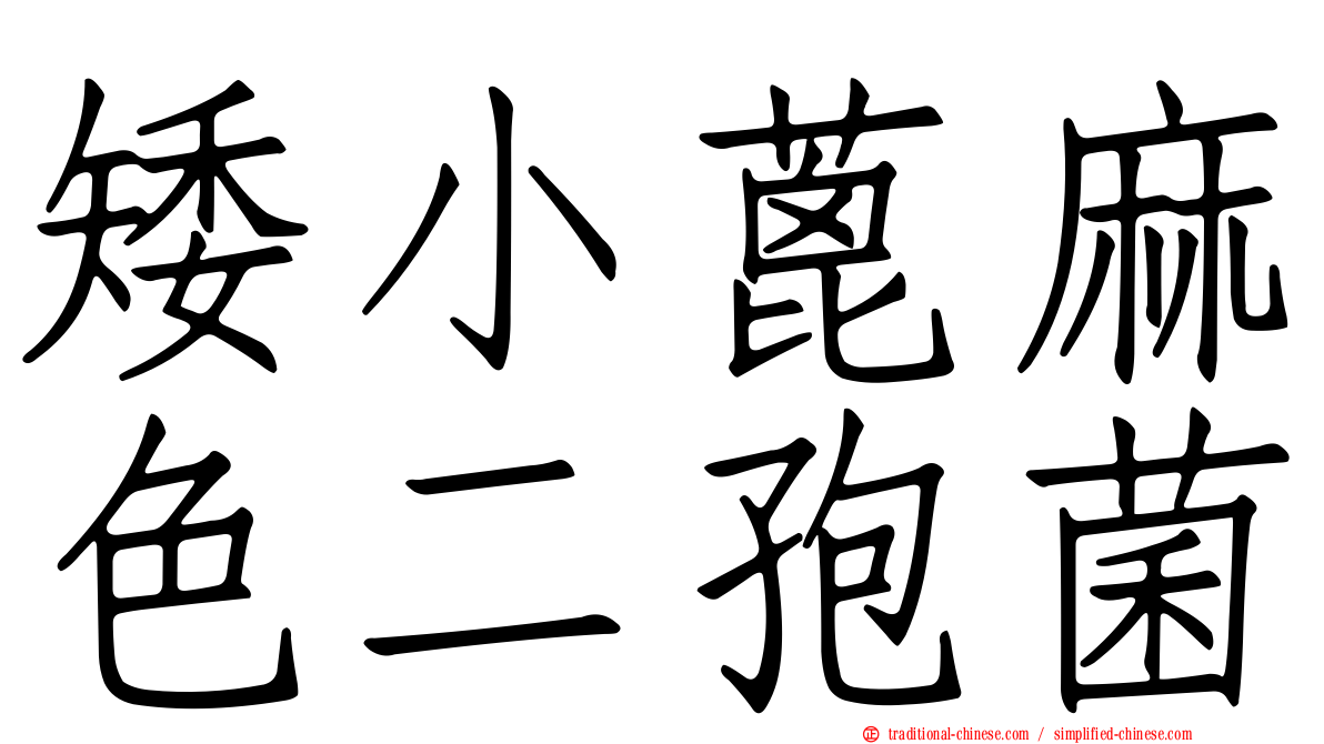 矮小蓖麻色二孢菌