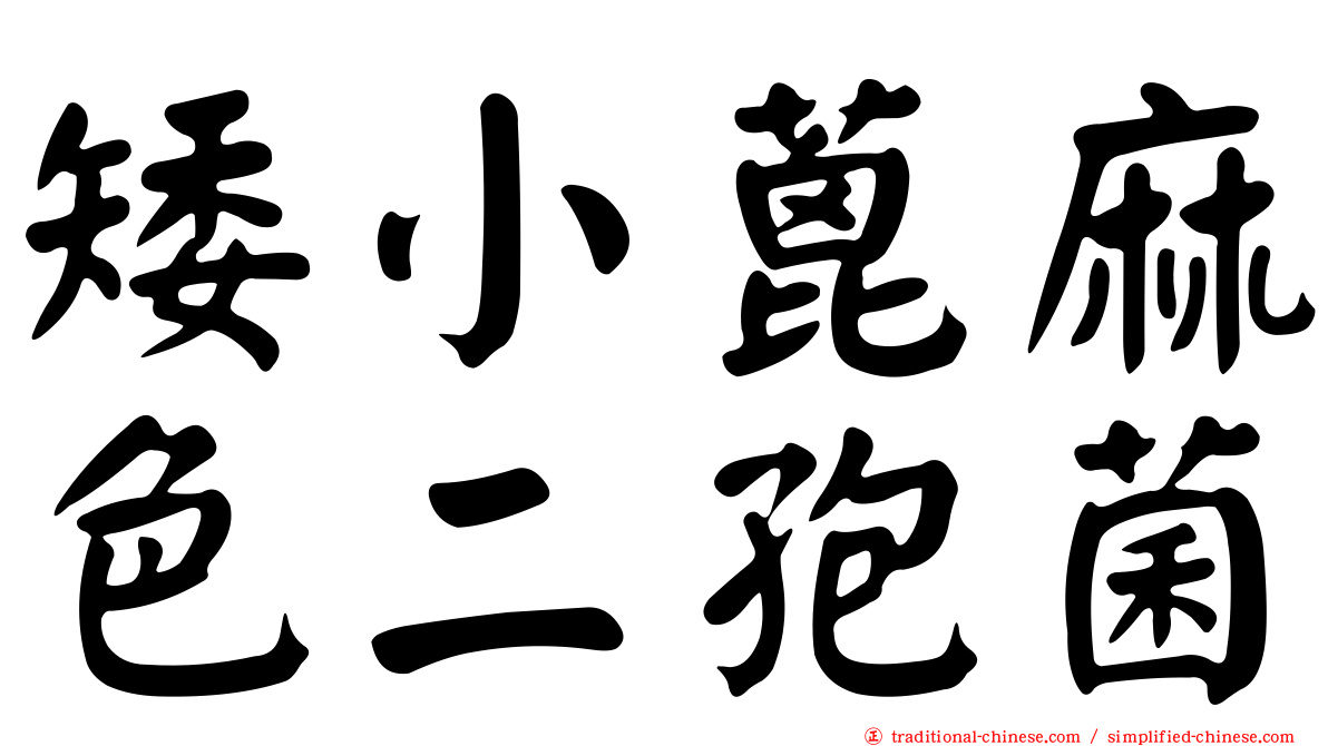 矮小蓖麻色二孢菌