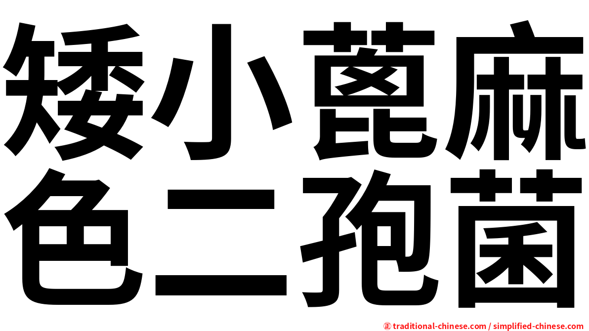 矮小蓖麻色二孢菌