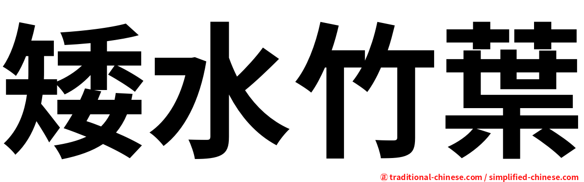 矮水竹葉