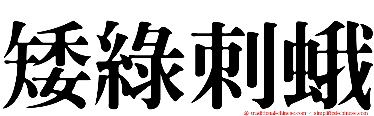 矮綠刺蛾