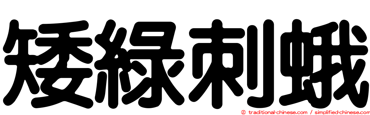 矮綠刺蛾