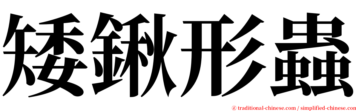 矮鍬形蟲 serif font