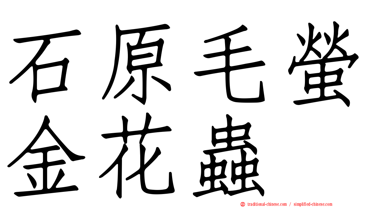 石原毛螢金花蟲