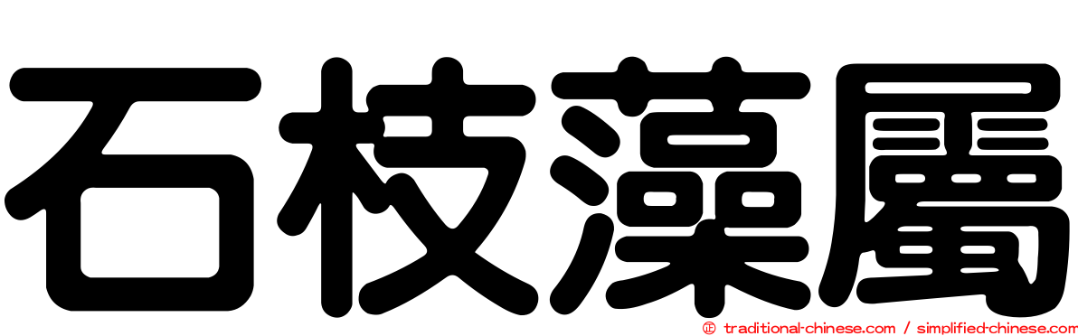 石枝藻屬