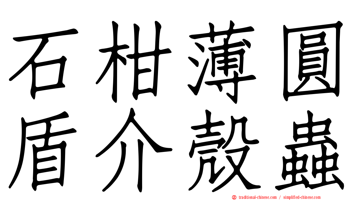 石柑薄圓盾介殼蟲