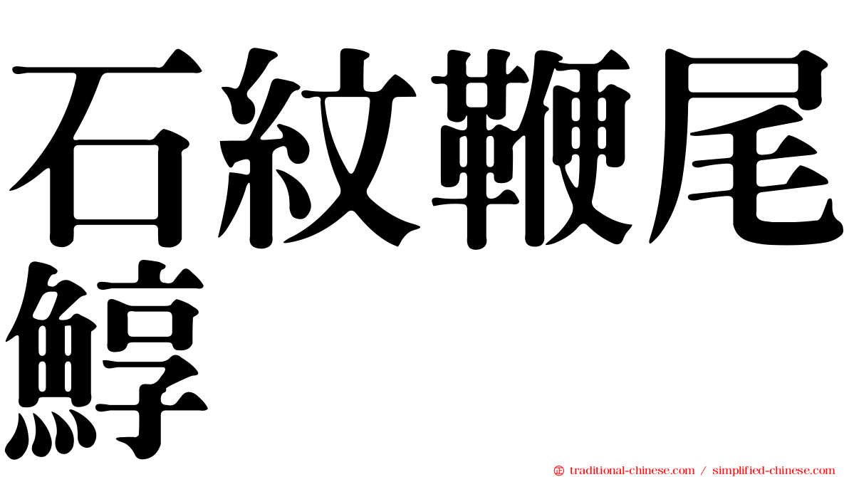石紋鞭尾鯙