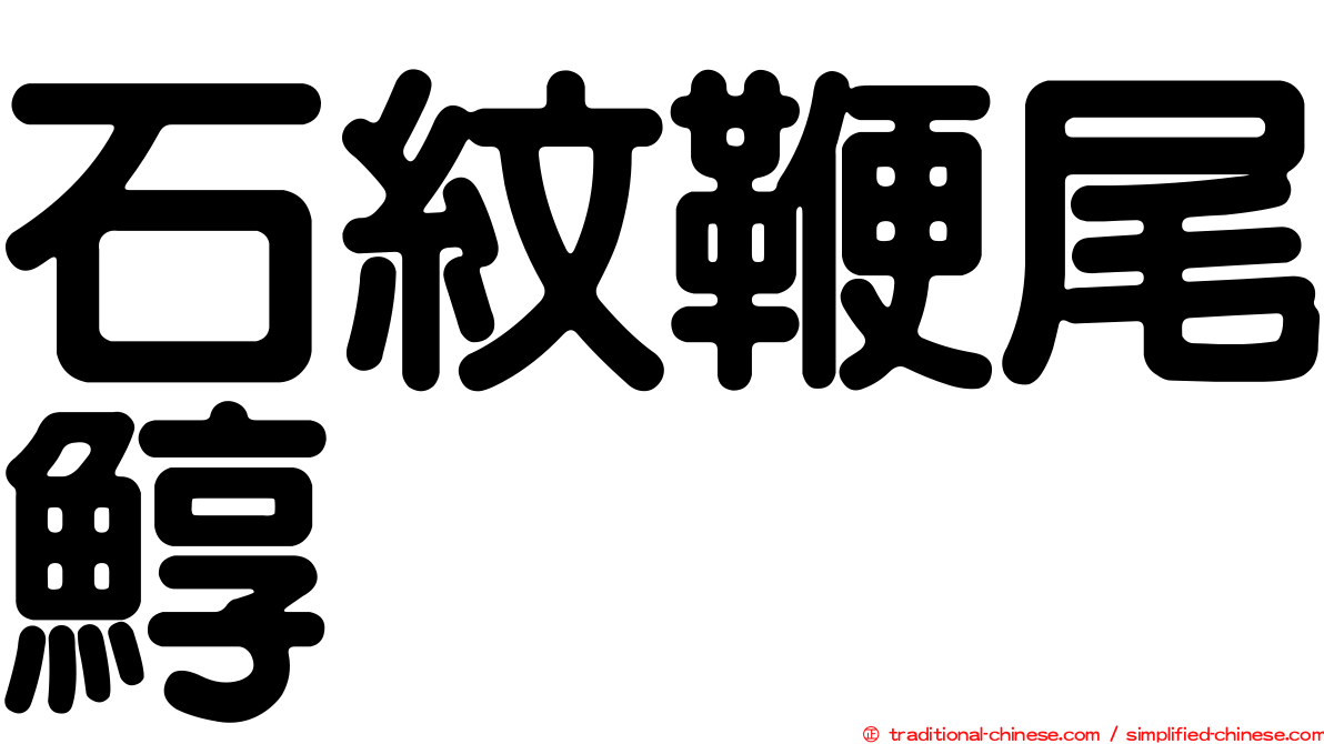 石紋鞭尾鯙