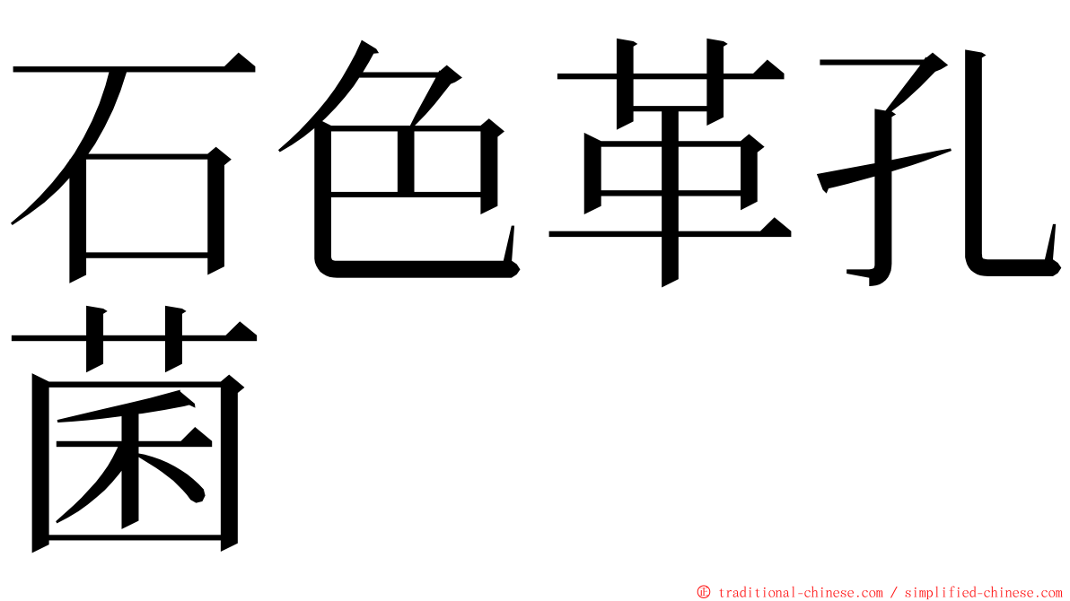 石色革孔菌 ming font