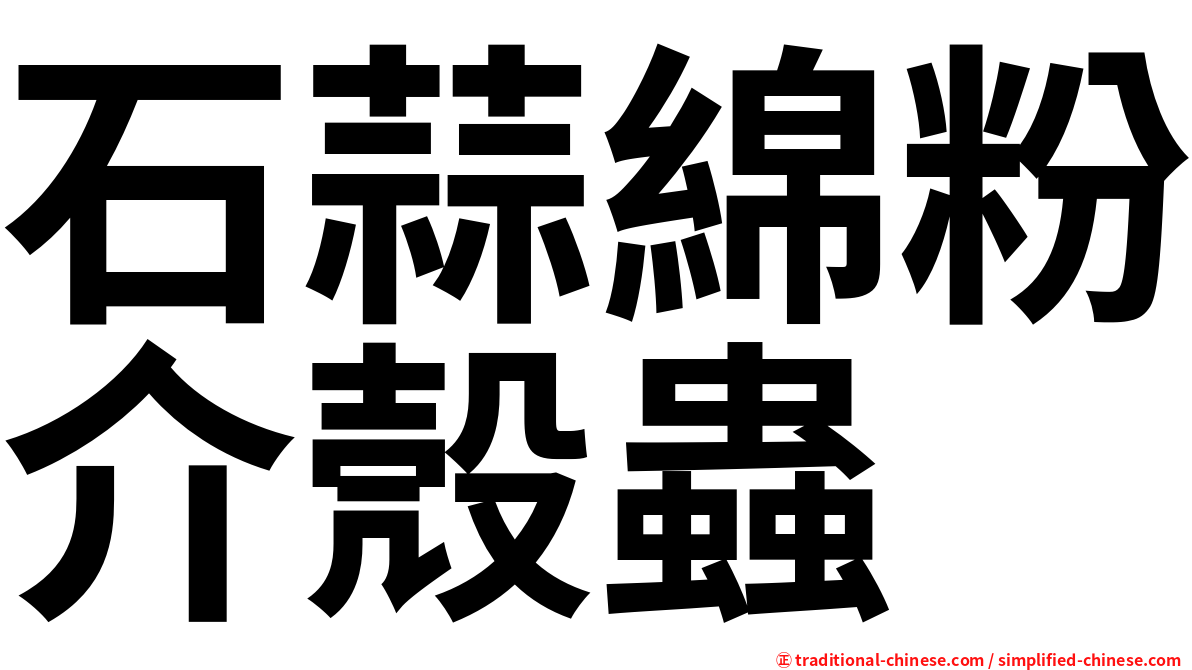 石蒜綿粉介殼蟲