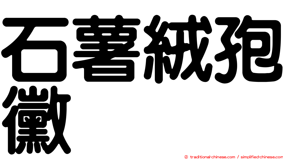 石薯絨孢黴