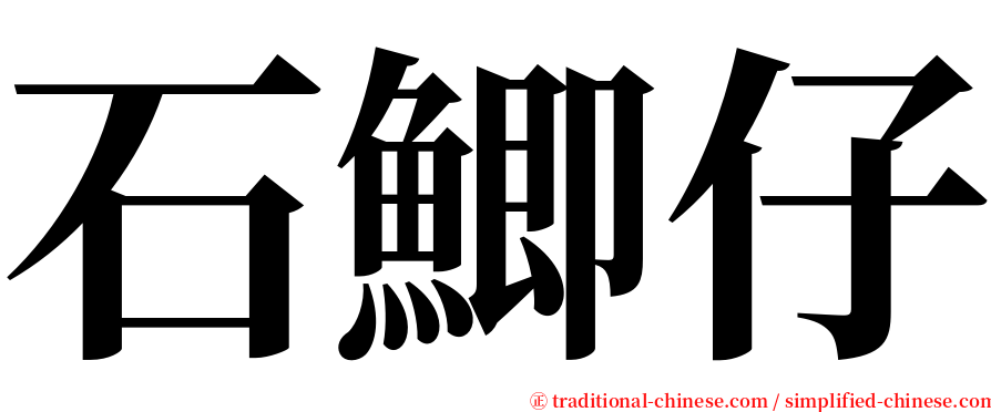 石鯽仔 serif font