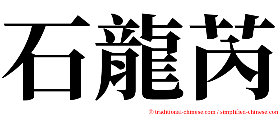 石龍芮 serif font
