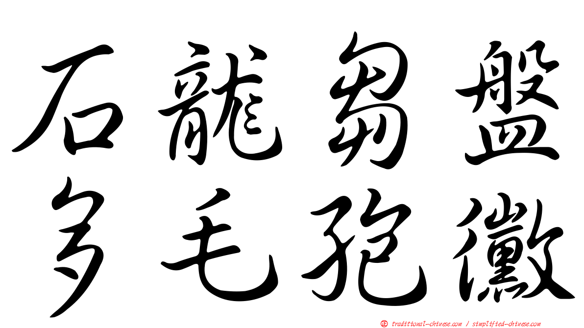 石龍芻盤多毛孢黴