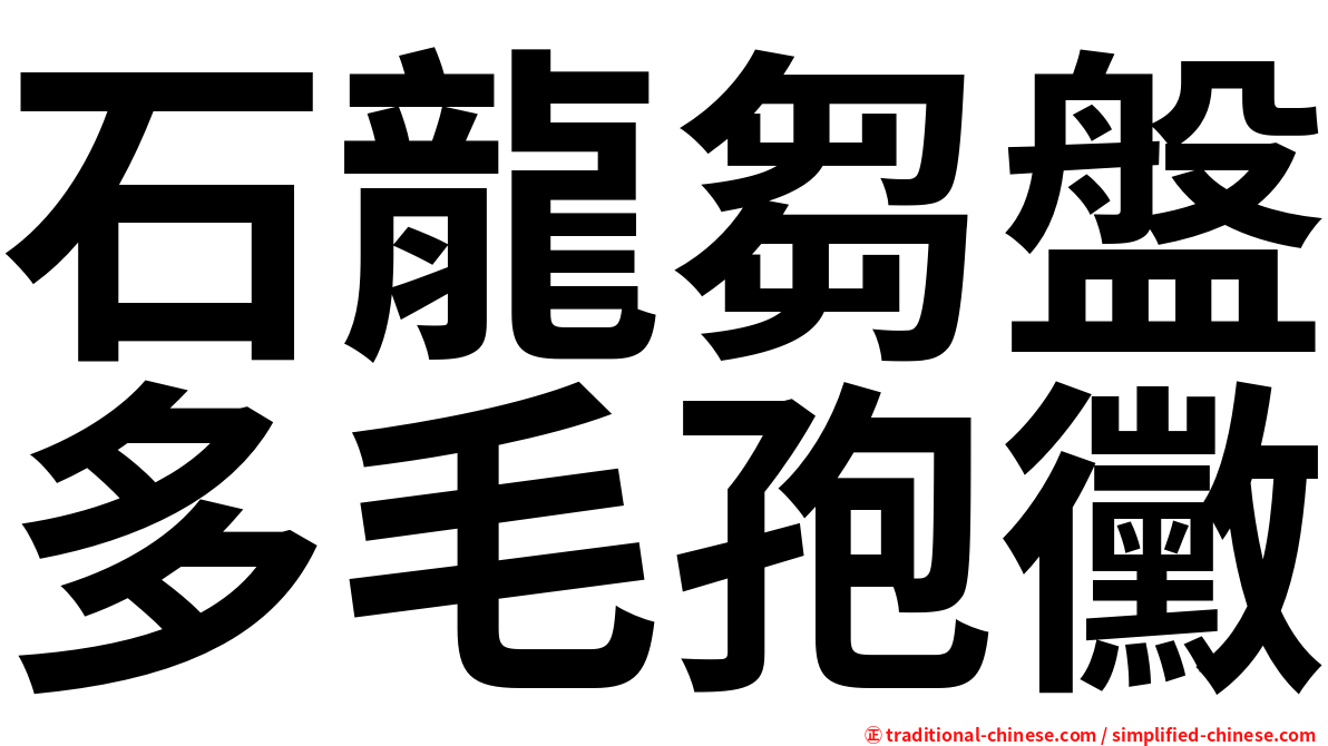 石龍芻盤多毛孢黴