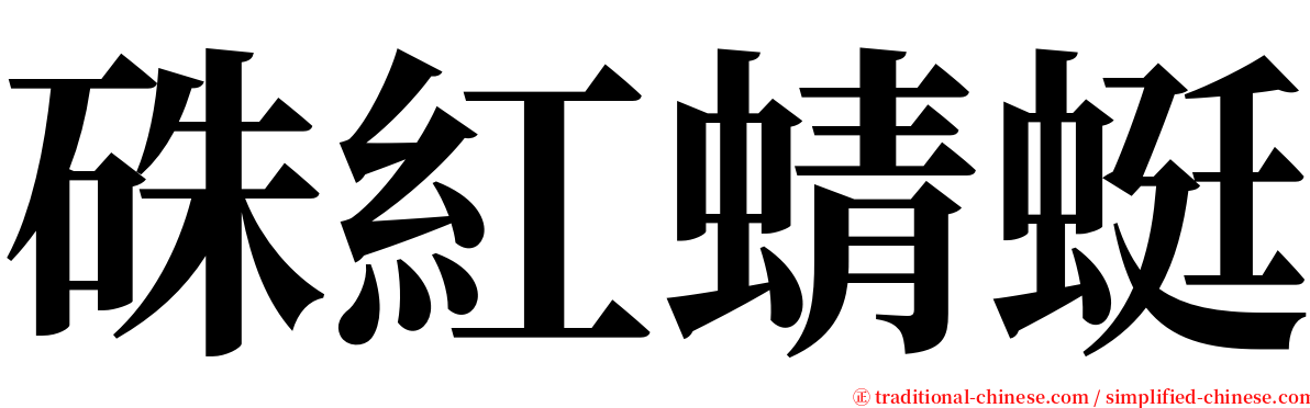 硃紅蜻蜓 serif font