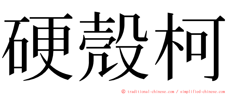 硬殼柯 ming font