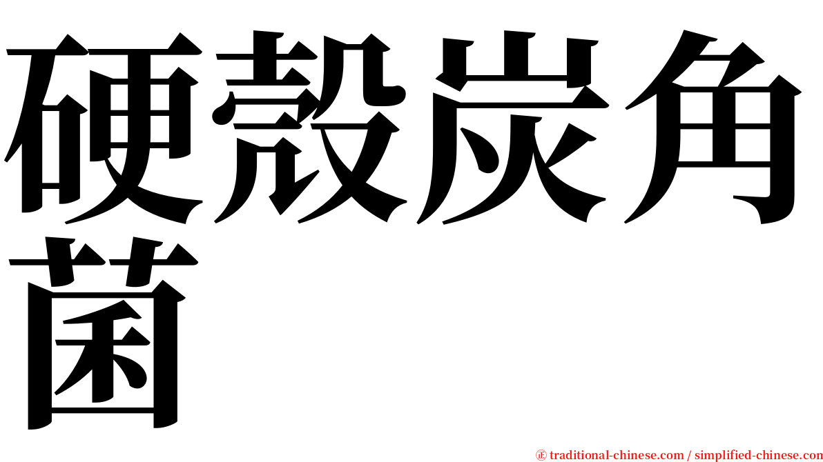 硬殼炭角菌 serif font
