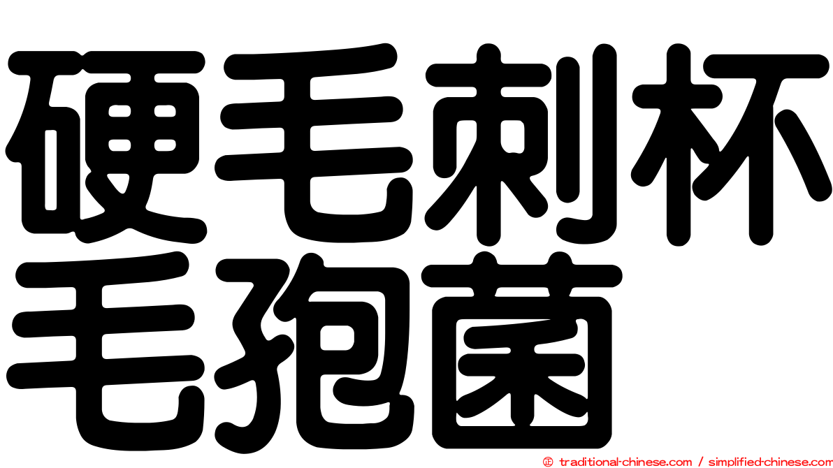 硬毛刺杯毛孢菌