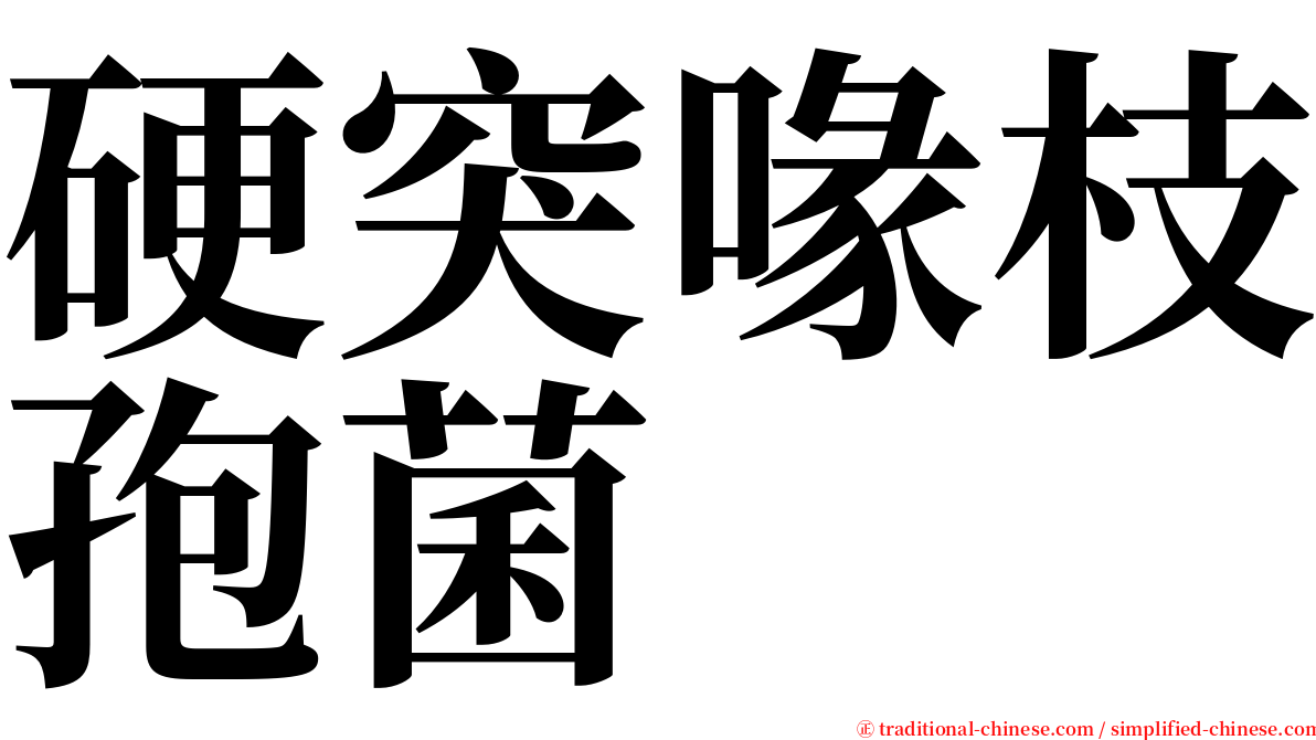 硬突喙枝孢菌 serif font