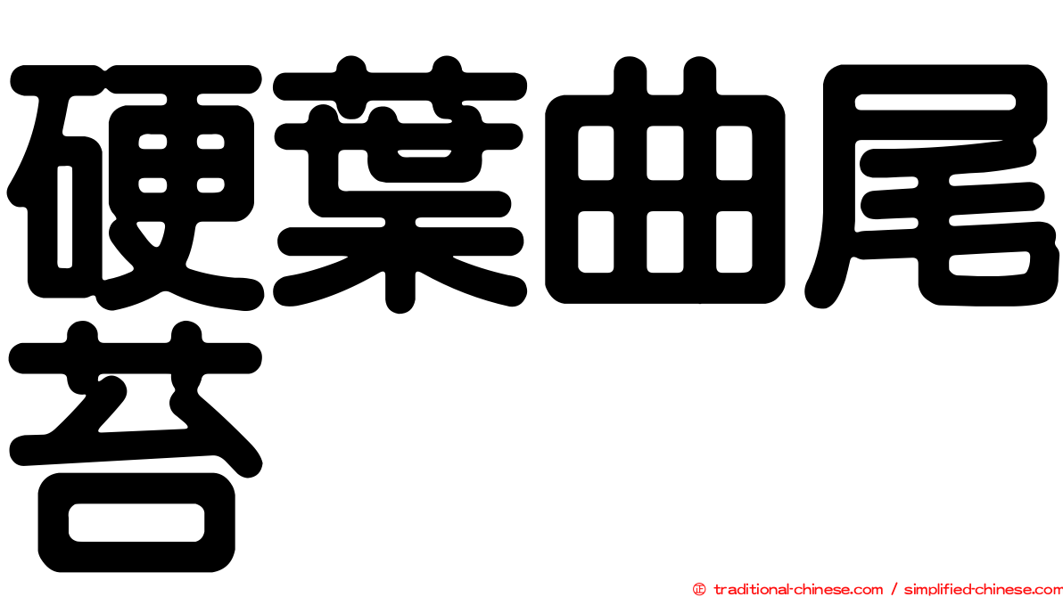 硬葉曲尾苔