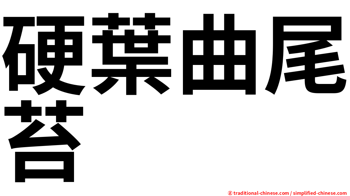 硬葉曲尾苔