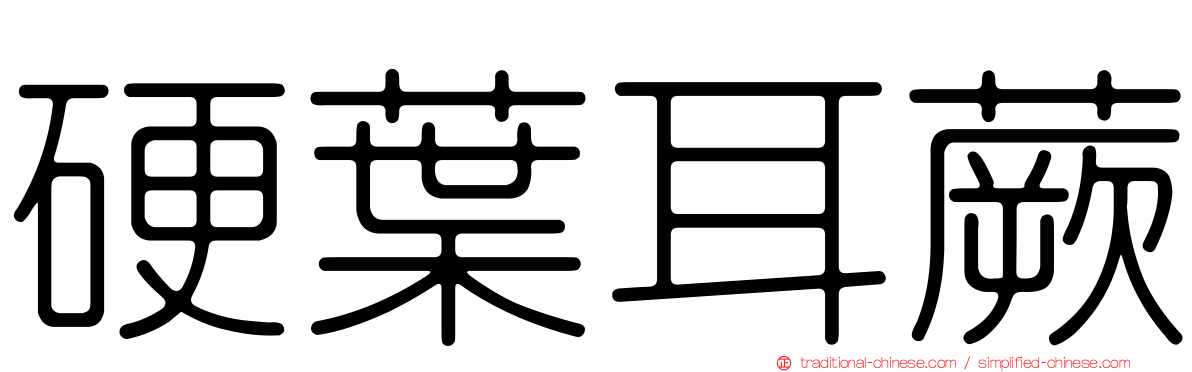 硬葉耳蕨
