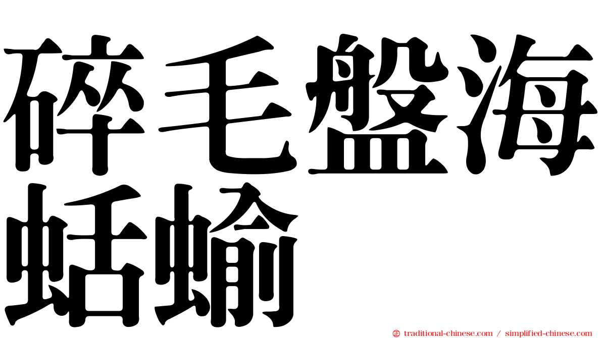 碎毛盤海蛞蝓