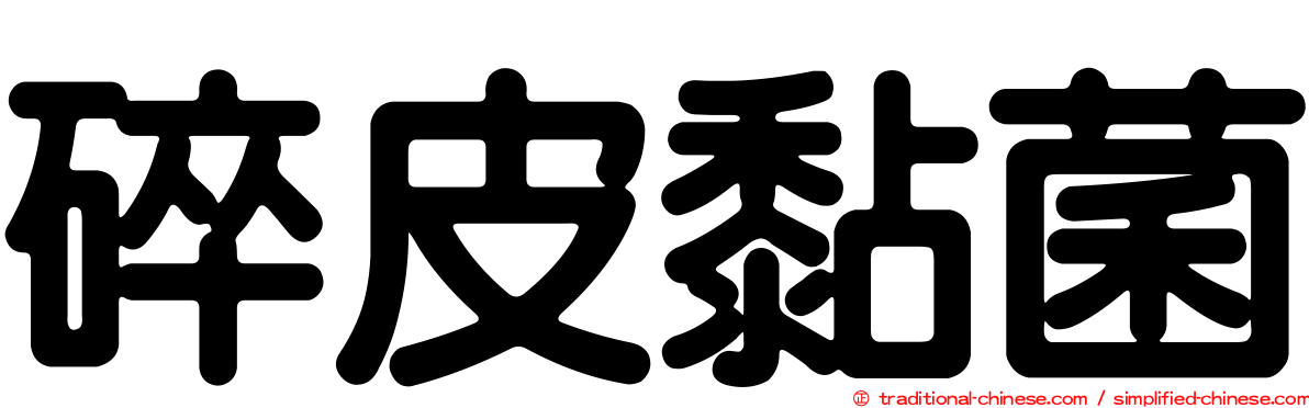 碎皮黏菌