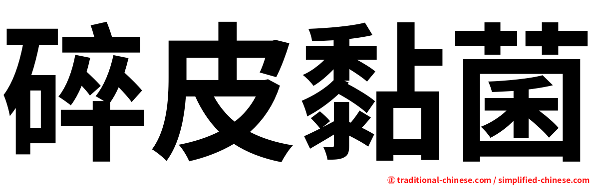 碎皮黏菌