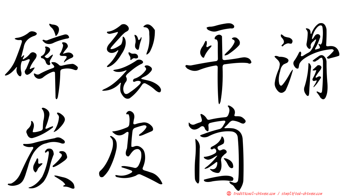 碎裂平滑炭皮菌